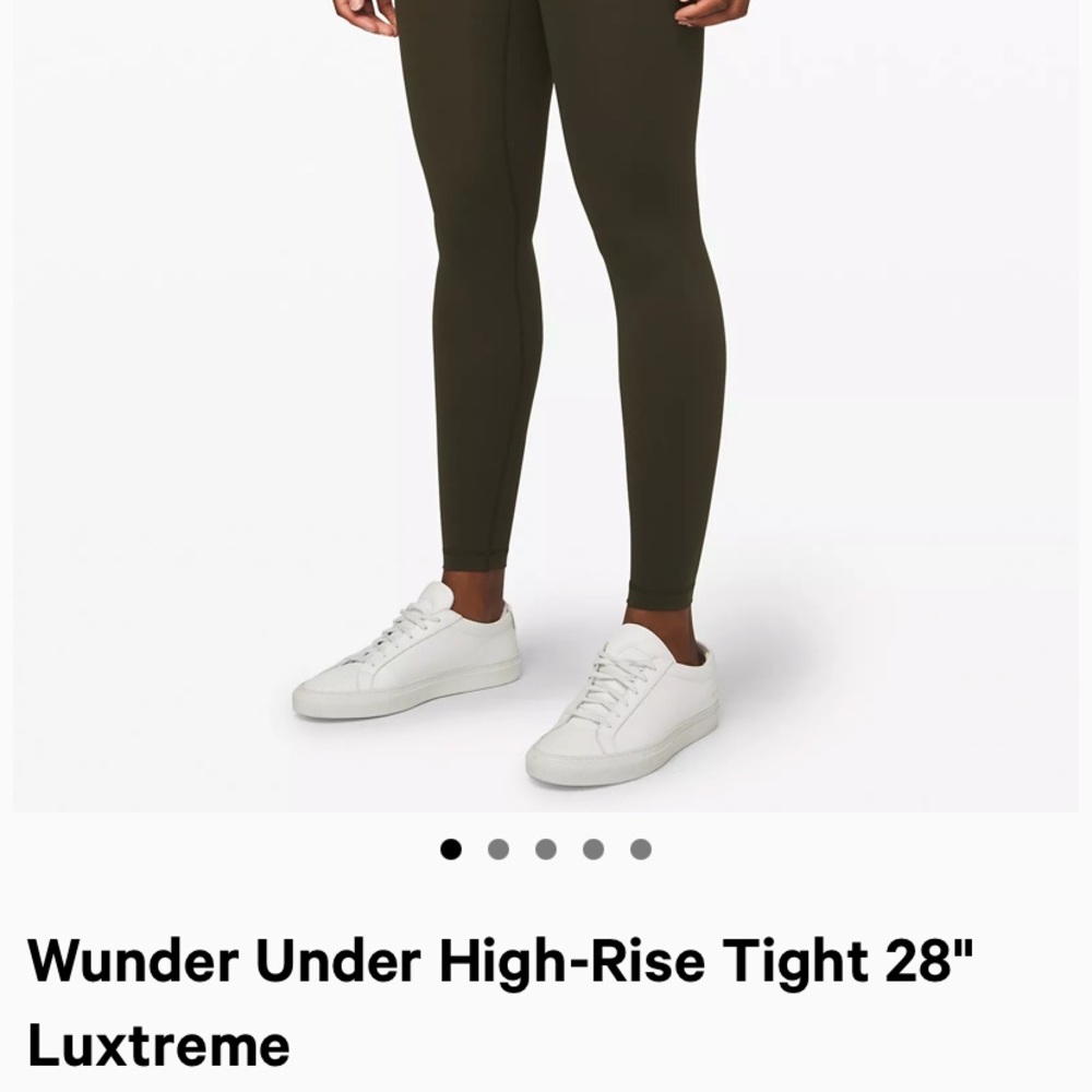 Lululemon dark olive Wunder Under Size 6